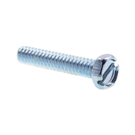 Prime-Line Machine Screw, Indt Hex Head, Sltd Drive No. 10-24 X 1in Zinc Plated Steel 100PK 9123174